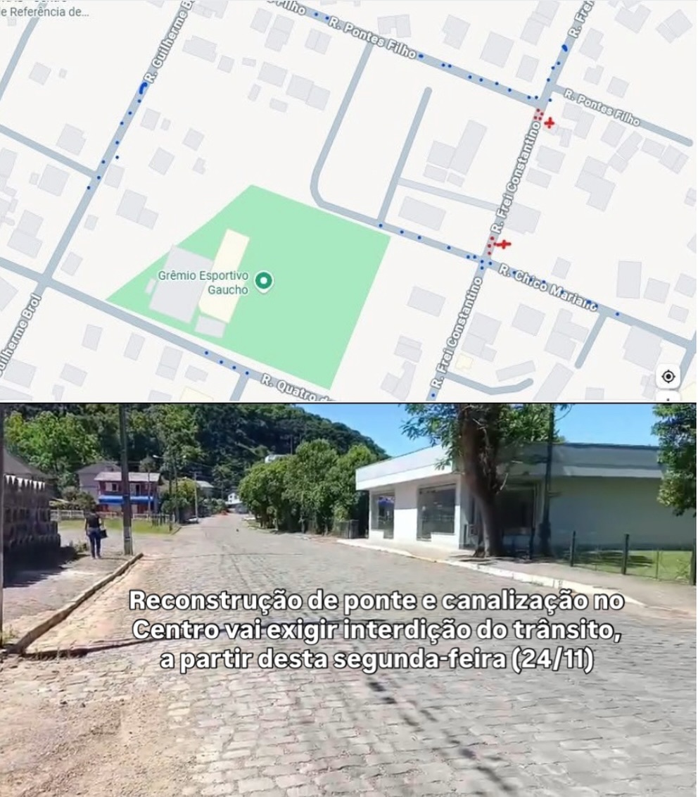  Reconstrução de ponte e canalização no Centro vai exigir interdição do trânsito 