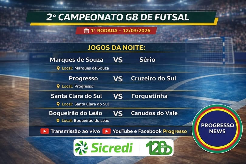 2º Campeonato G8 de Futsal Começa Nesta Quinta-feira