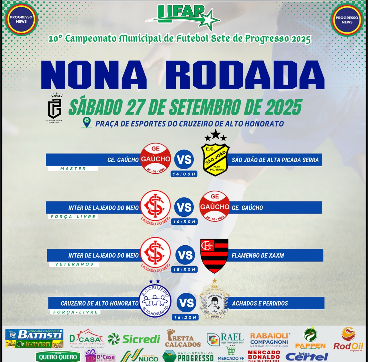 9ª Rodada do Municipal de 7 em Alto Honorato neste sábado 27