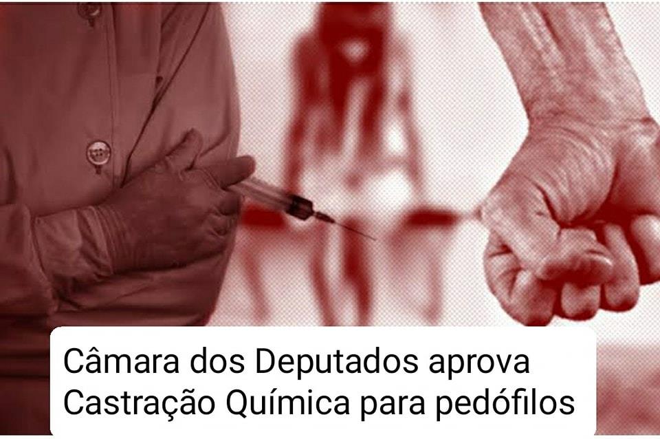 Câmara dos Deputados aprova castração química para pedófilos.