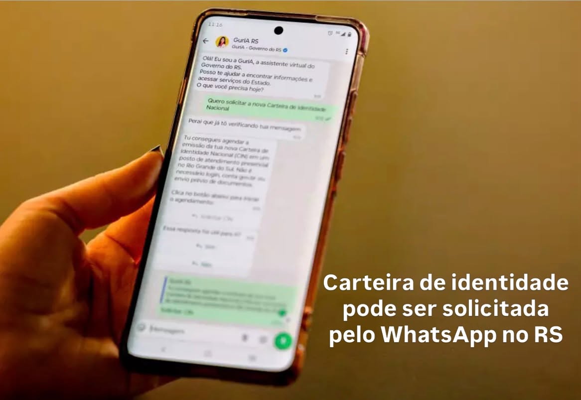 Carteira de identidade pode ser solicitada pelo WhatsApp no RS