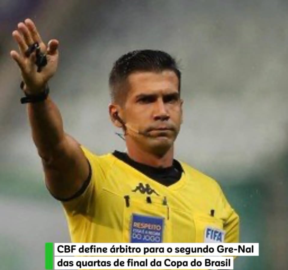 CBF define árbitro para o segundo Gre-Nal das quartas de final da Copa do Brasil