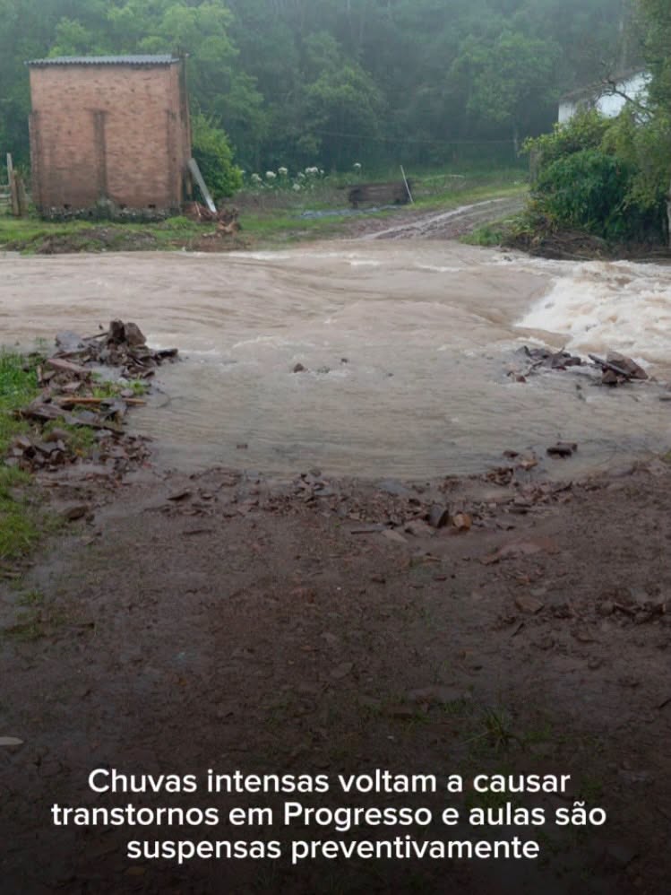 Chuvas intensas voltam a causar transtornos em Progresso e aulas são suspensas preventivamente