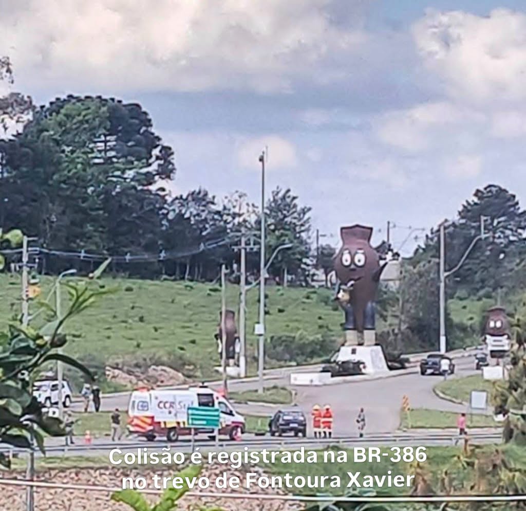 Colisão é registrada na BR-386 no trevo de Fontoura Xavier: 