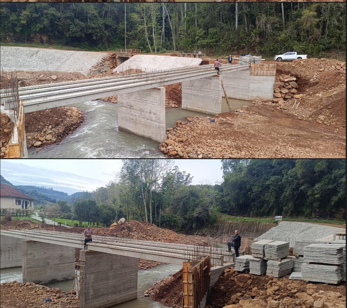 Concluída mais uma etapa na construção da ponte da Barrinha em Progresso