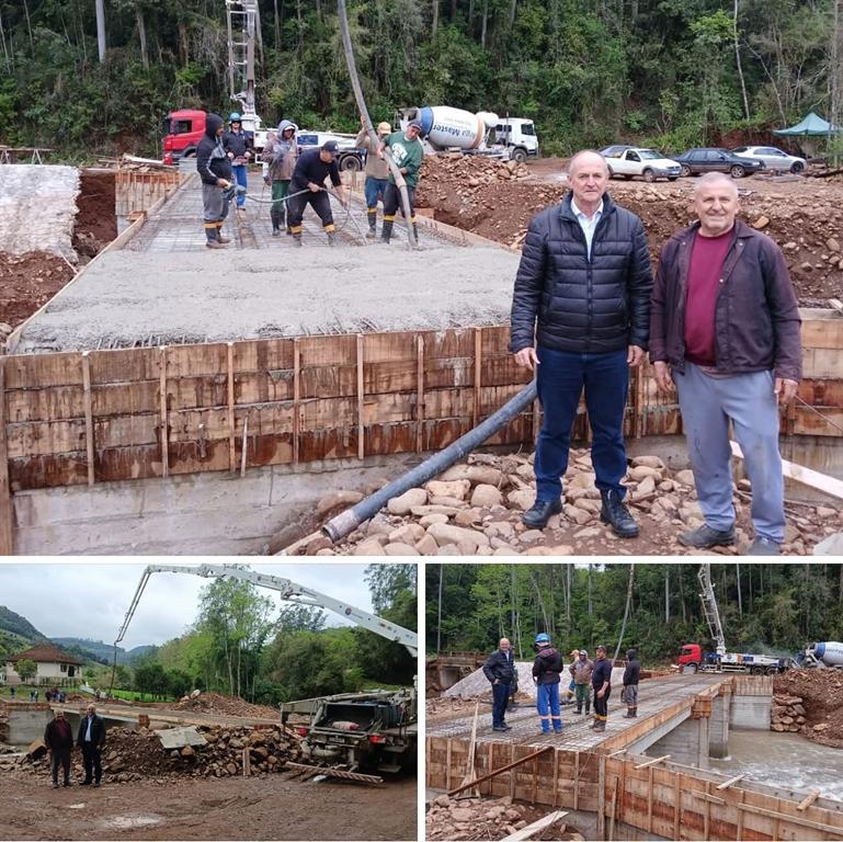 Concretado o tablado da Ponte da Barrinha em Progresso