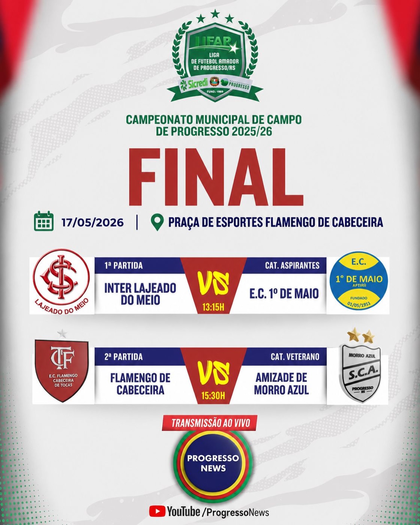 Final do Municipal de Campo Veterano e Aspirantes em Cabeceira