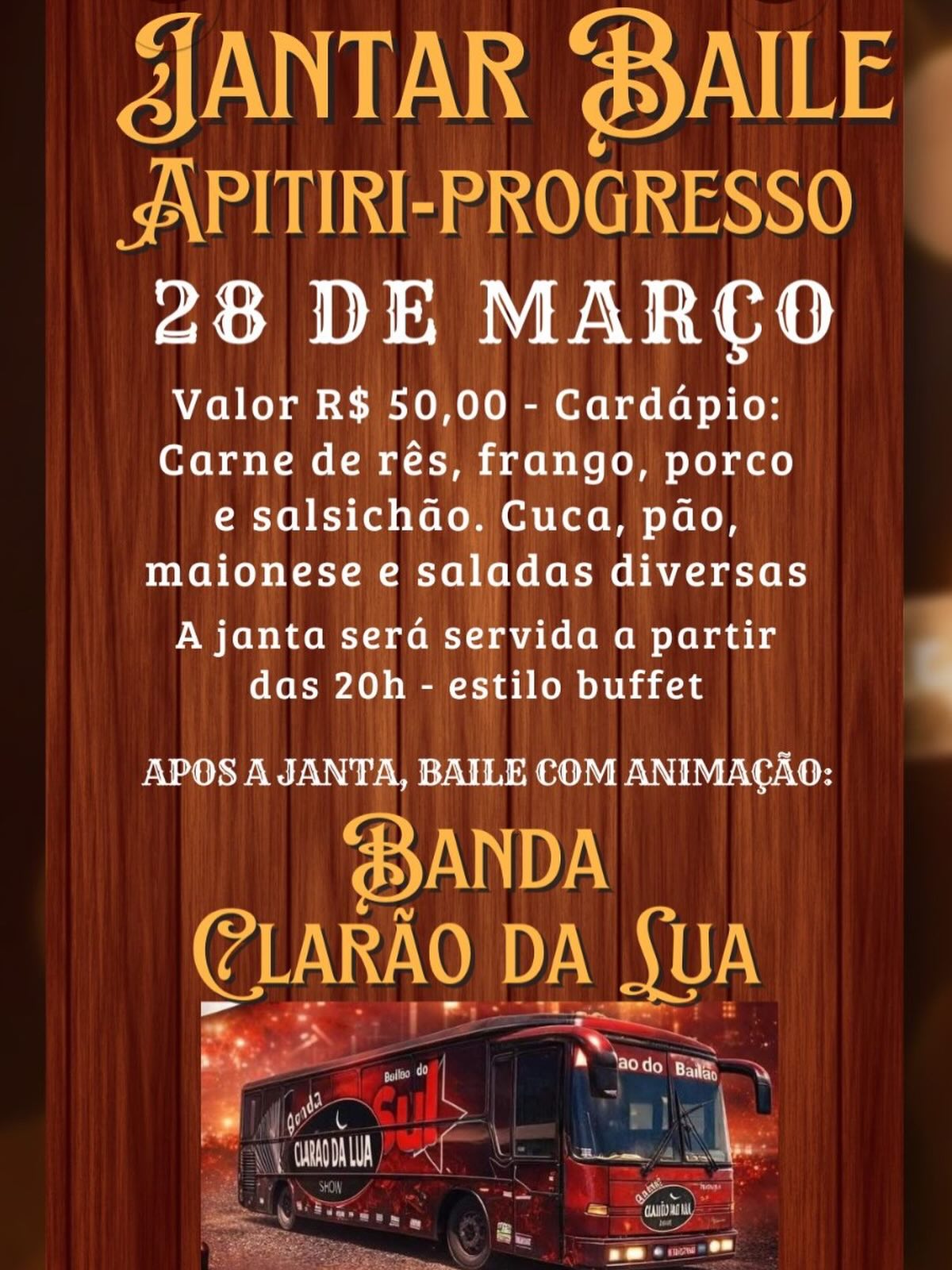 JANTAR BAILE APITIRI – PROGRESSO