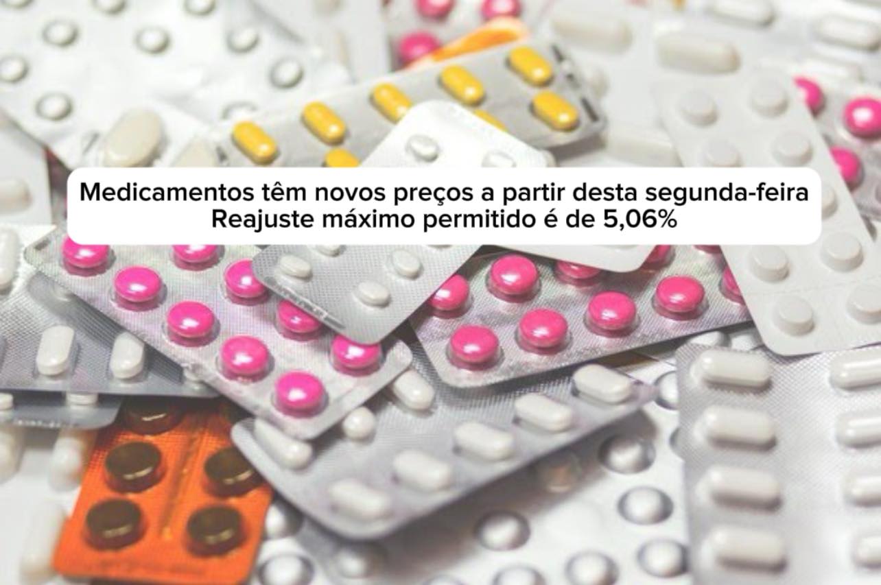 Medicamentos têm novos preços a partir desta segunda-feira 31/03