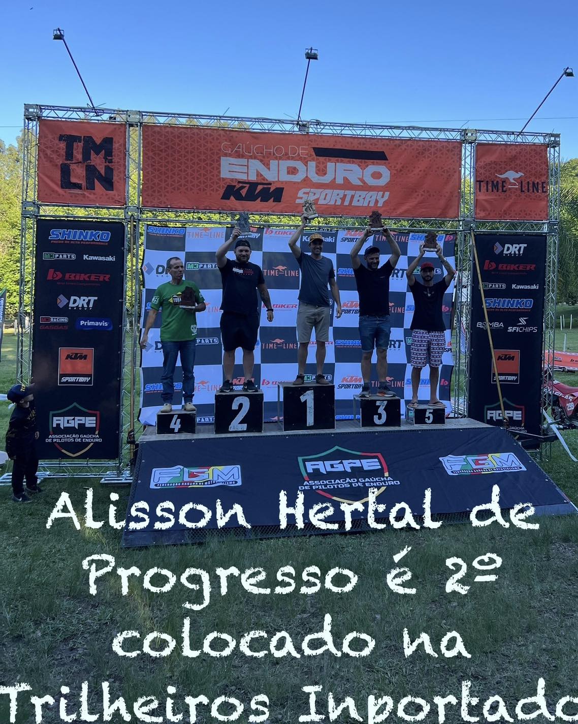 Piloto Progressense Alisson Hertal conquista pódio nas provas finais do Gaúcho de Enduro Fim