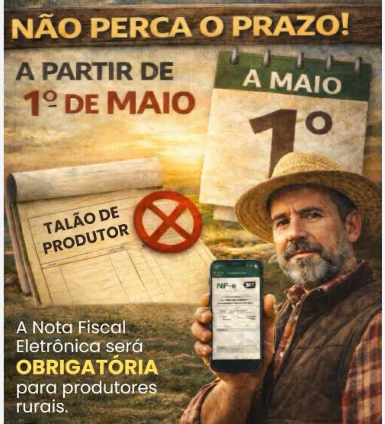 Prazo para produtores rurais usar Nota Fiscal em papel (talão) vai até 30 de abril 