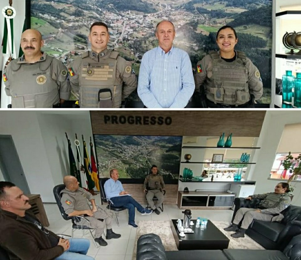 Prefeito Paulinho recebe nova comandante da 3ª Companhia da BM 