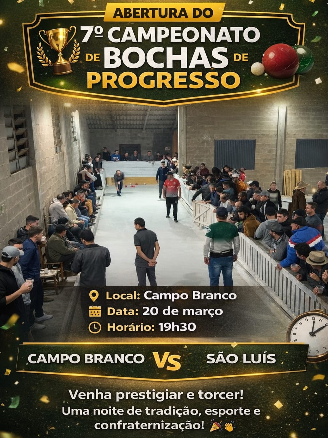 Progresso dá a largada ao 7º Campeonato Municipal de Bocha nesta sexta-feira