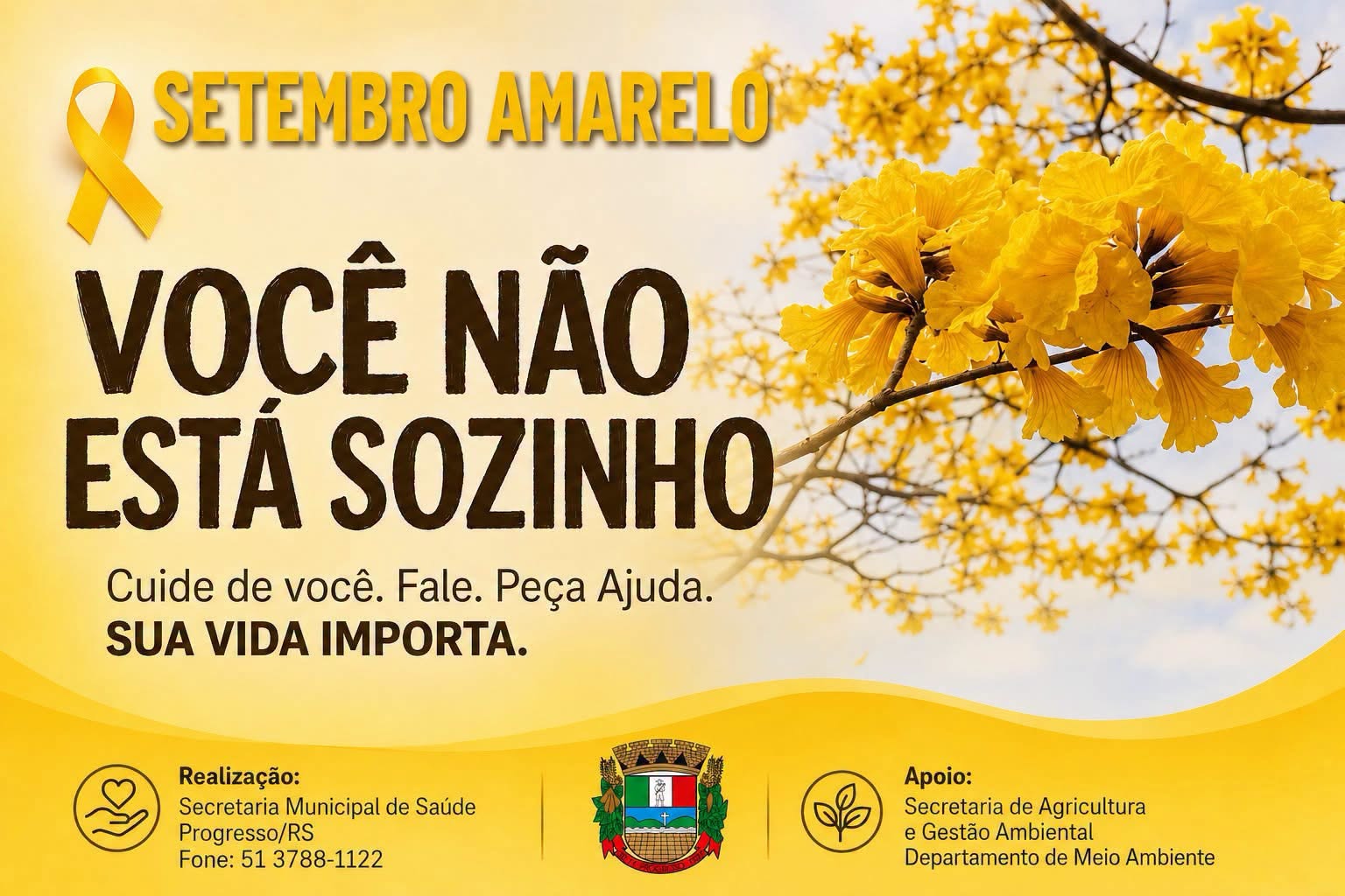 Progresso promove pedágios do Setembro Amarelo com ações de conscientização sobre saúde mental