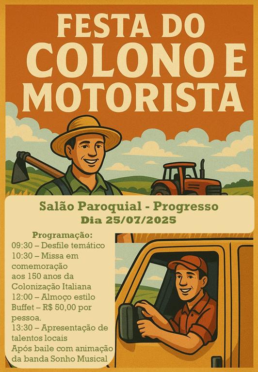 Progresso retoma Festa do Colono e Motorista 