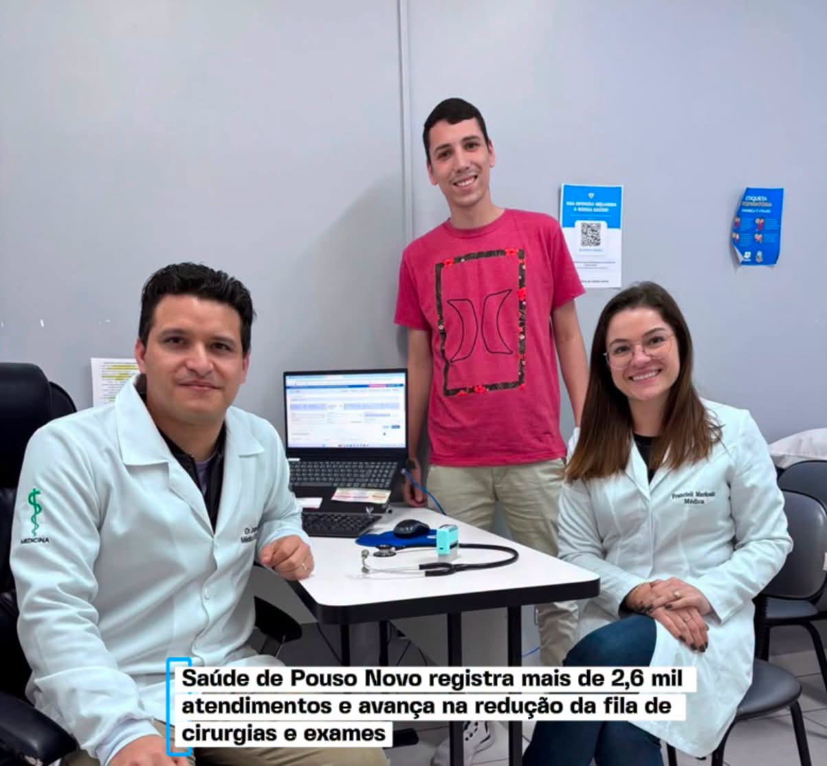 Saúde de Pouso Novo registra mais de 2,6 mil atendimentos e avança na redução da fila de cirurgias e exames