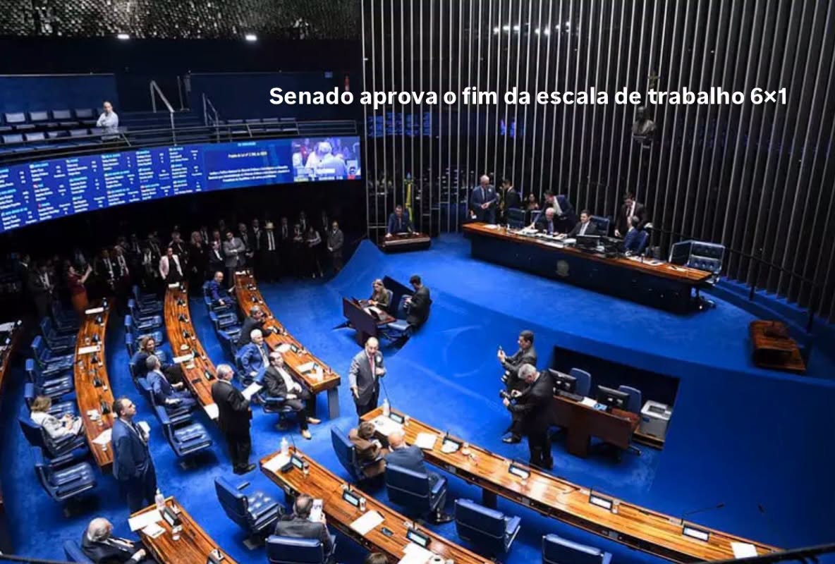 Senado aprova o fim da escala de trabalho 6×1