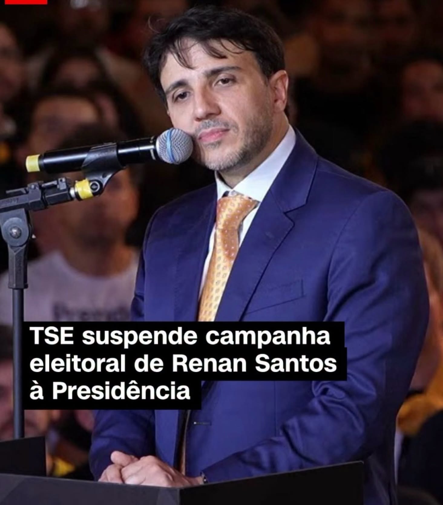 TSE suspende campanha eleitoral de Renan Santos à Presidência